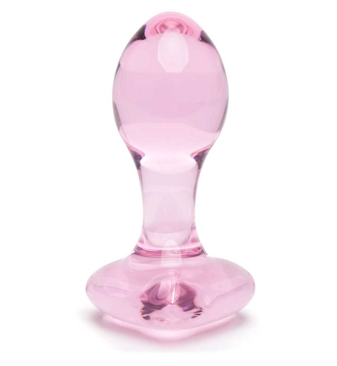 Lovehoney small heart glass butt plug, imported from the UK