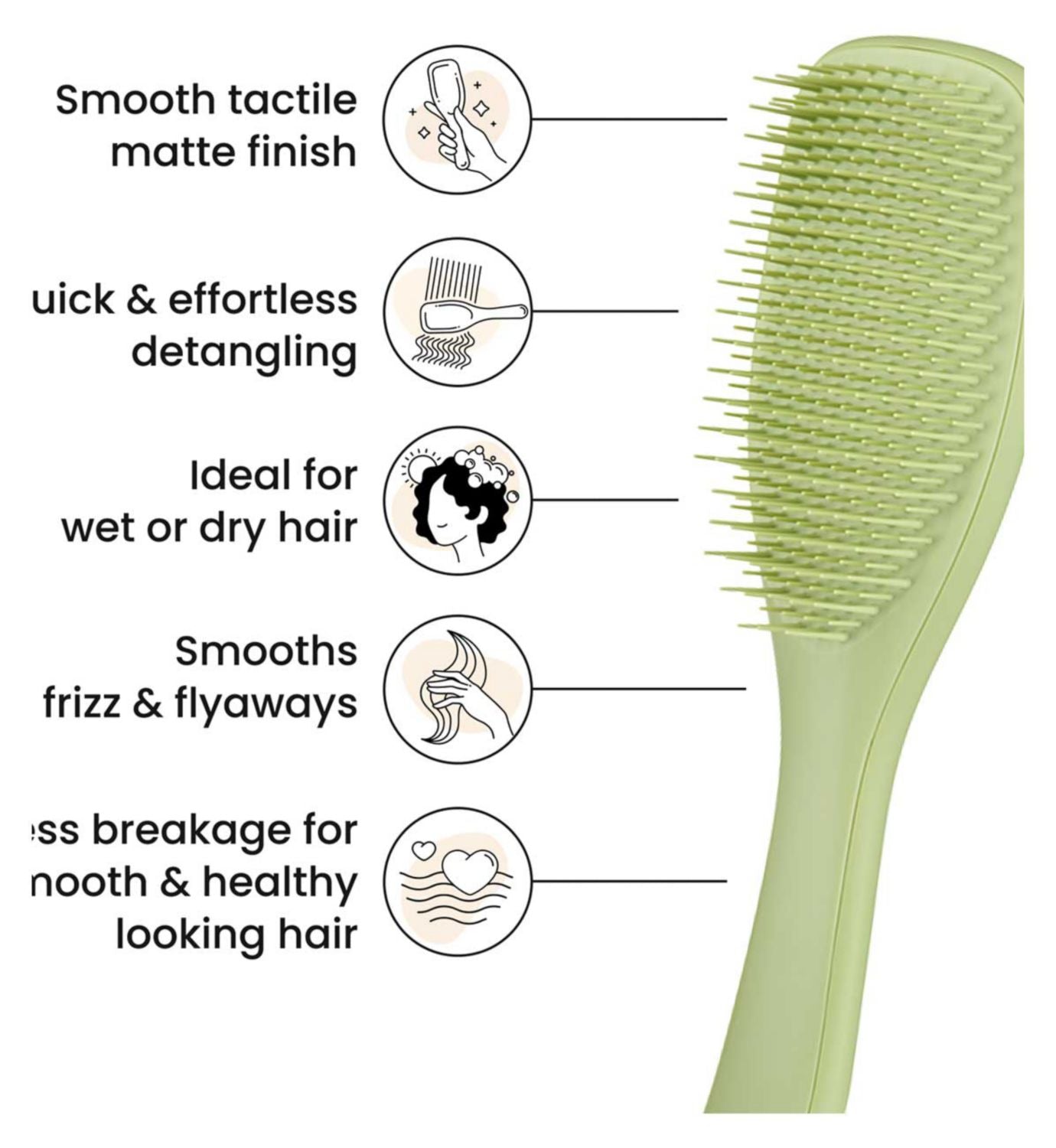 Tangle Teezer Ultimate Detangler matte olive green (British brand)