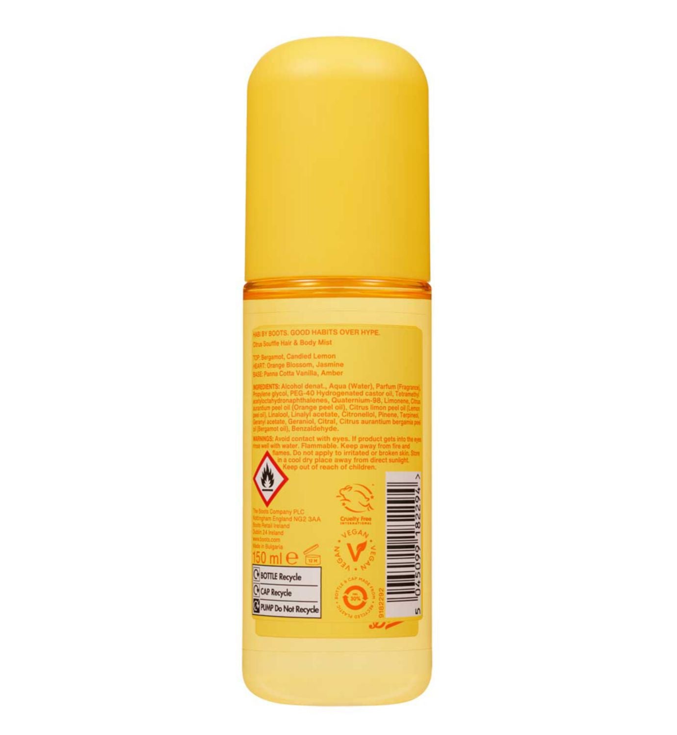 Boots Habi Citrus Souffle hair and body mist 150ml (British brand)