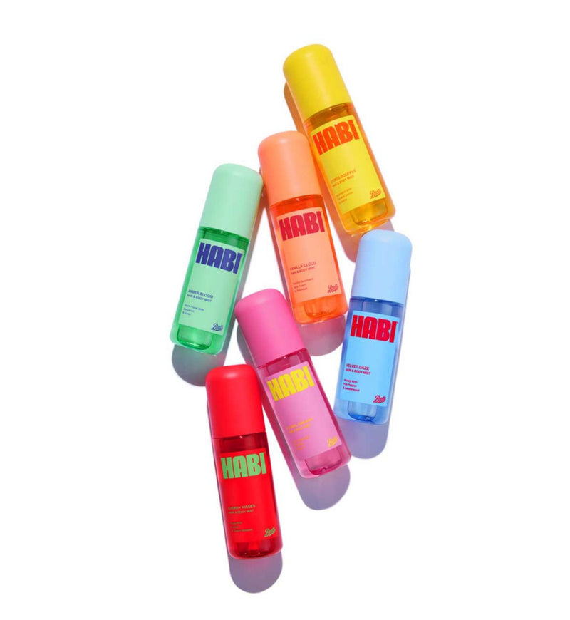 Boots Habi Cherry Kisses hair and body mist 150ml, UK version