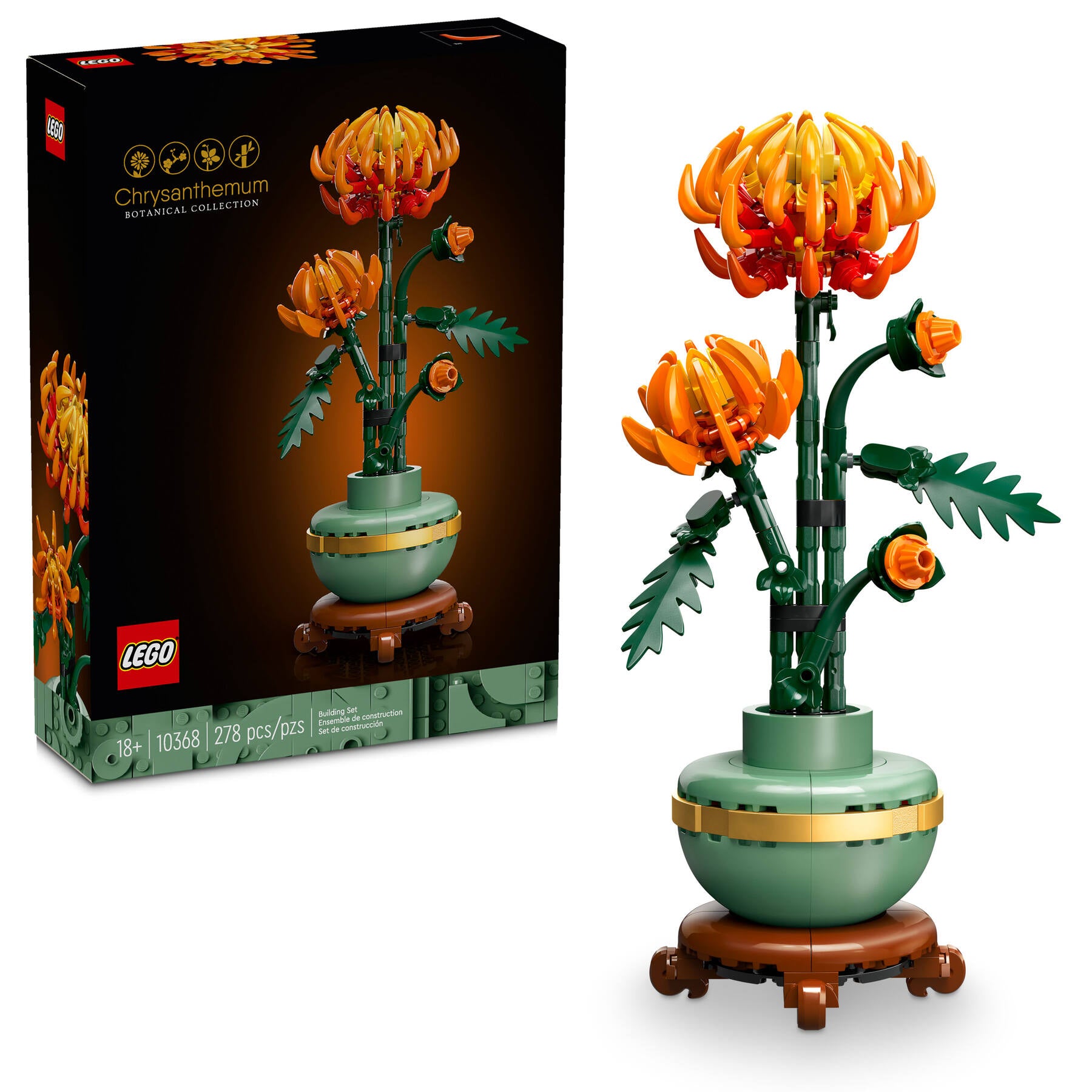 LEGO Chrysanthemum flower model building kit - British product