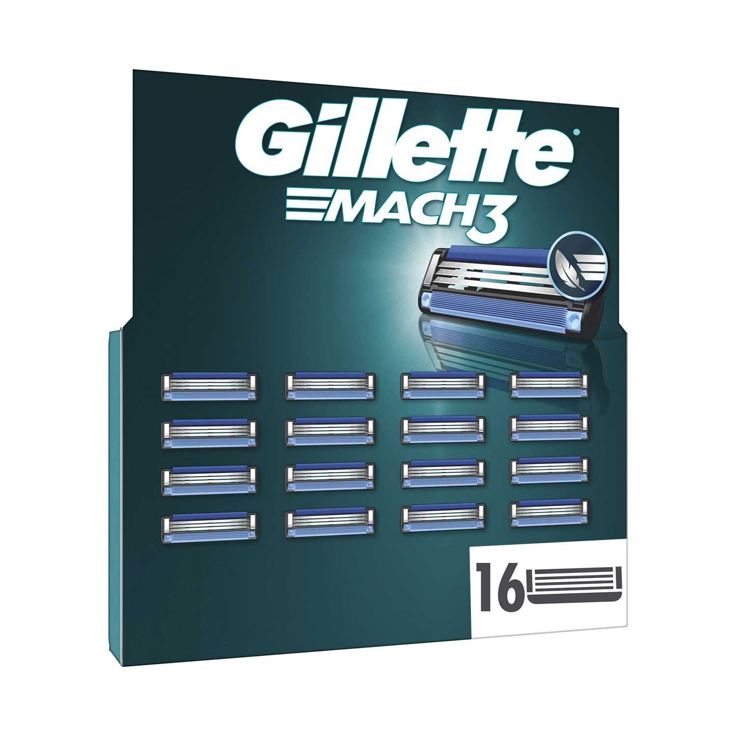 Gillette Mach3 blade refill 16-pack (British brand)