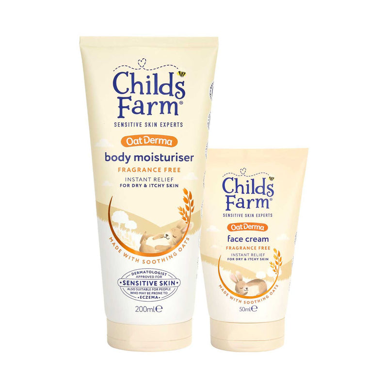 Childs Farm Oatderma Duo skincare duo, UK version