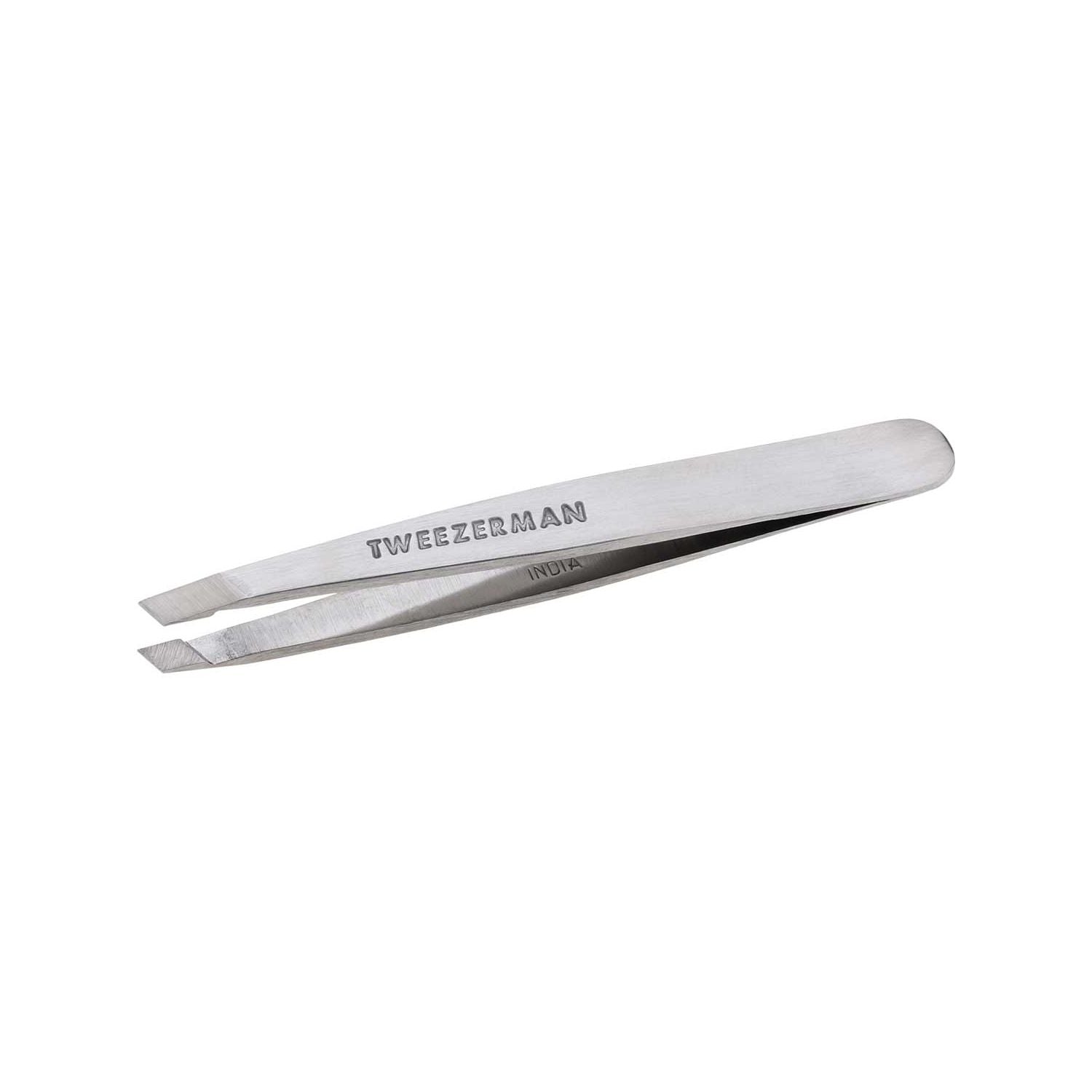 Tweezerman mini slant tweezer, stainless steel, (British brand)