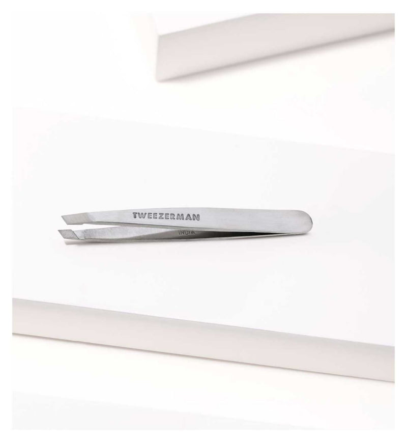 Tweezerman mini slant tweezer, stainless steel, (British brand)