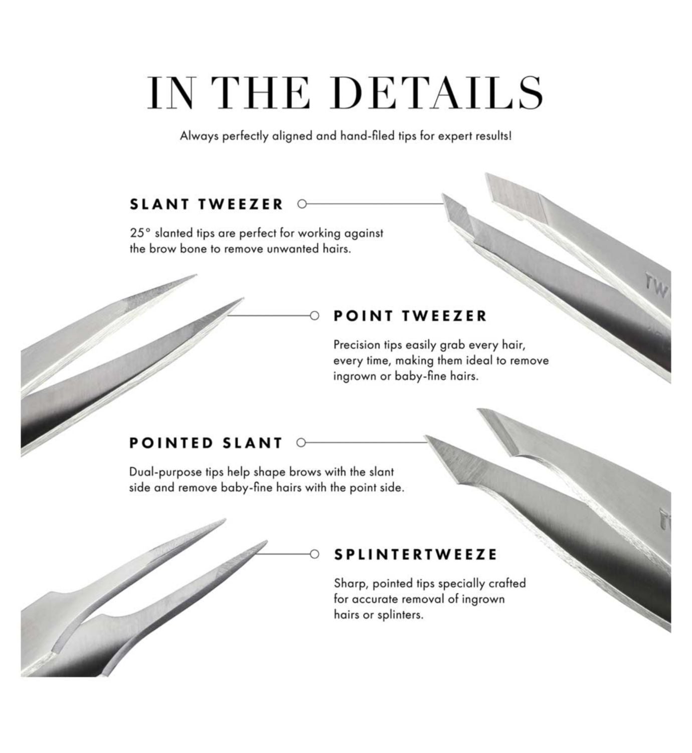 Tweezerman slant tweezers Pretty In Pink (British brand)