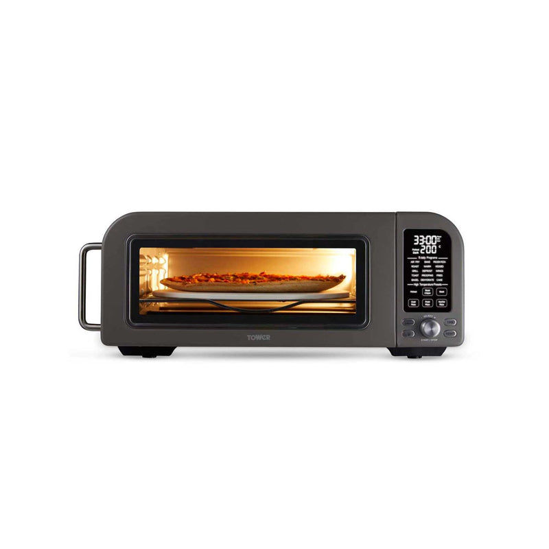 Tower Elite pizza oven 18L grey and chrome - British product