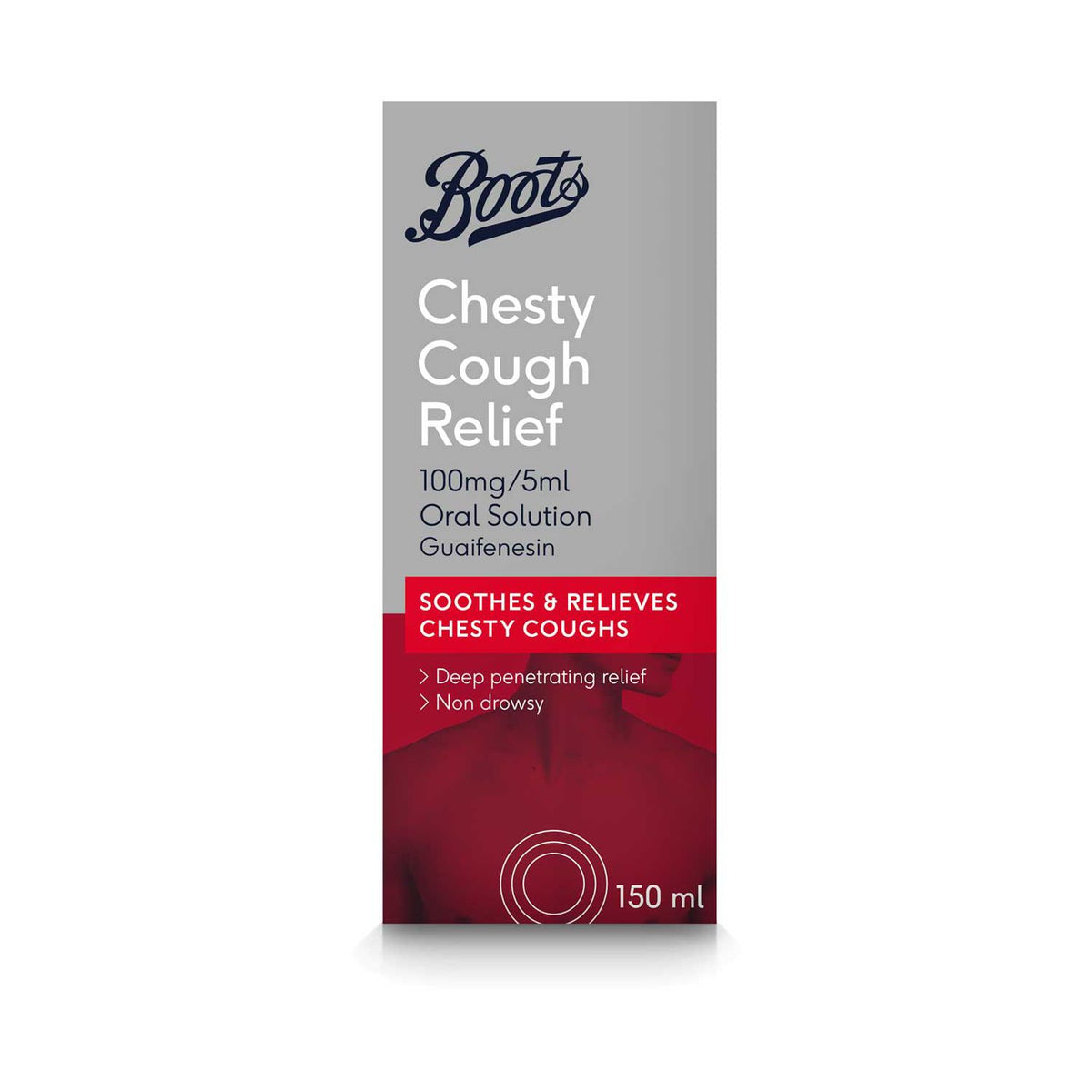 Boots Chesty Cough Relief oral solution 150ml, imported from the UK