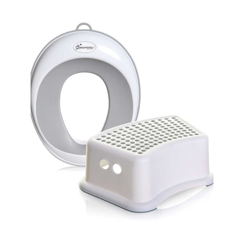 Dreambaby contoured potty seat and step stool set grey (British brand)