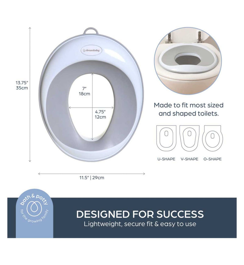 Dreambaby contoured potty seat and step stool set grey (British brand)