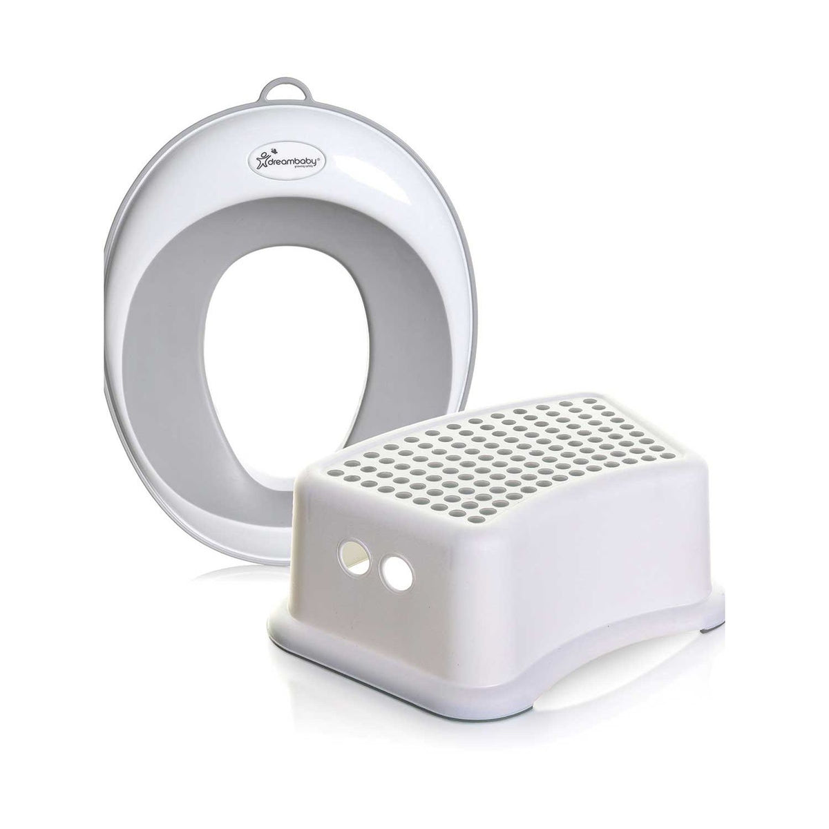 Dreambaby contoured potty seat and step stool set grey (British brand)