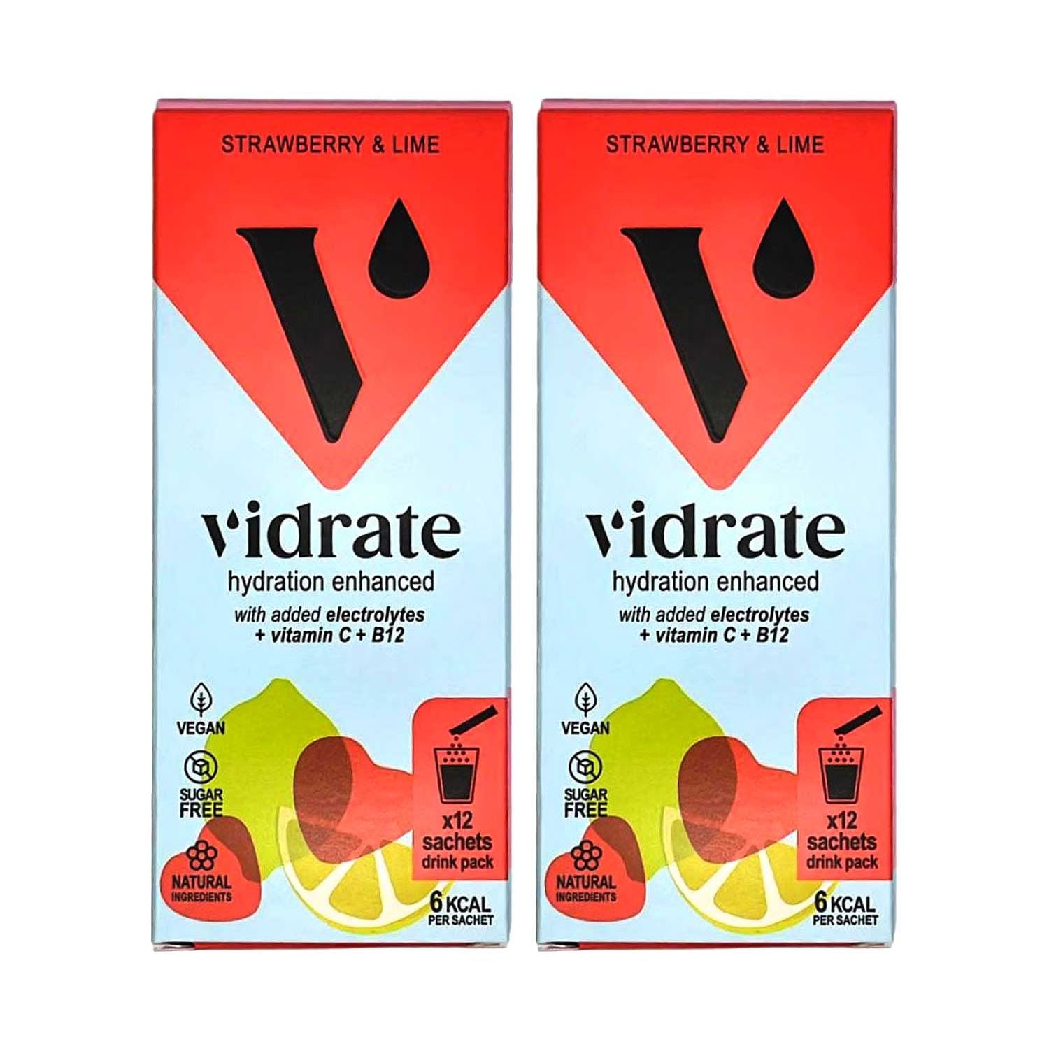Vidrate hydration sachets strawberry lime 24 pack - British product