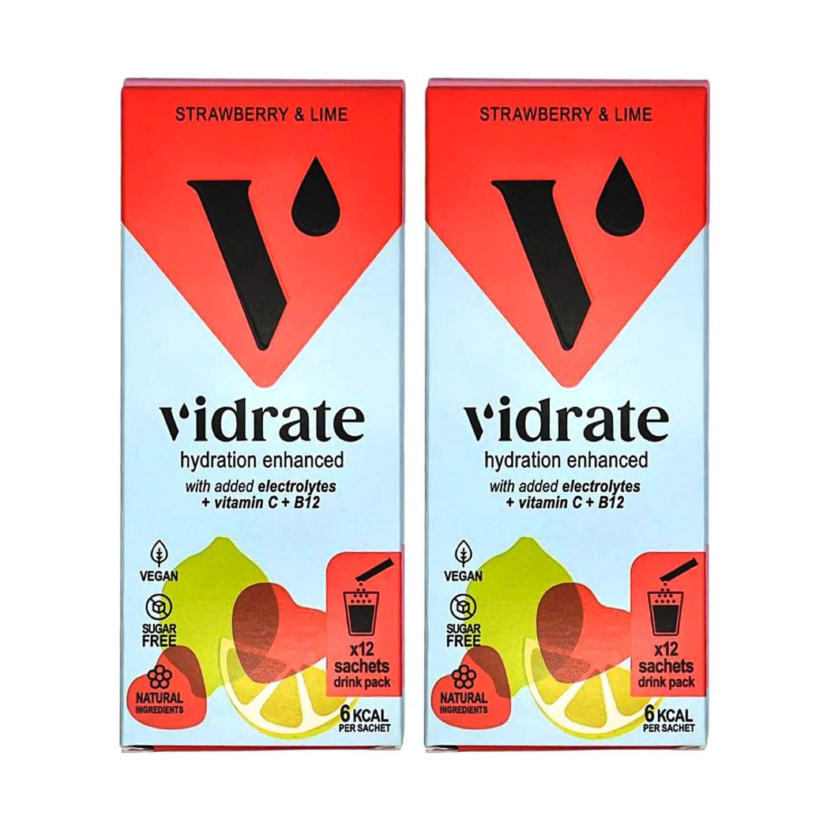 Vidrate hydration sachets strawberry lime 24 pack - British product