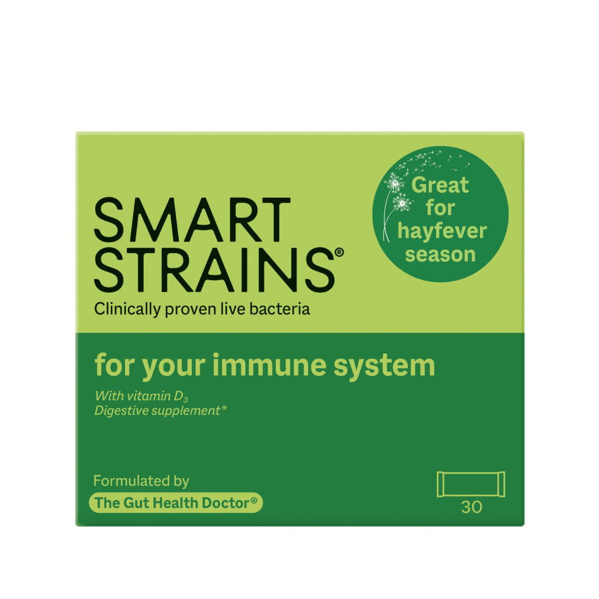 Smart Strains Probiotic Immune and Digestive 30 Sachets, imported from the UK