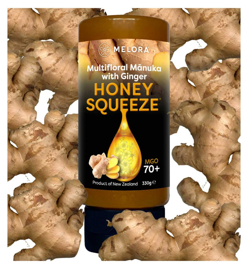 Melora Manuka honey ginger squeeze 330g (British brand)
