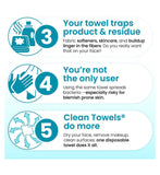 Clean Skin Club blemish control face towels 10ct, imported from the UK
