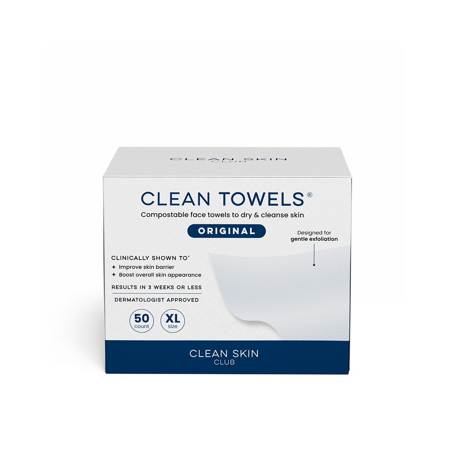 Clean Skin Club Clean Towels Original 50ct (British brand)