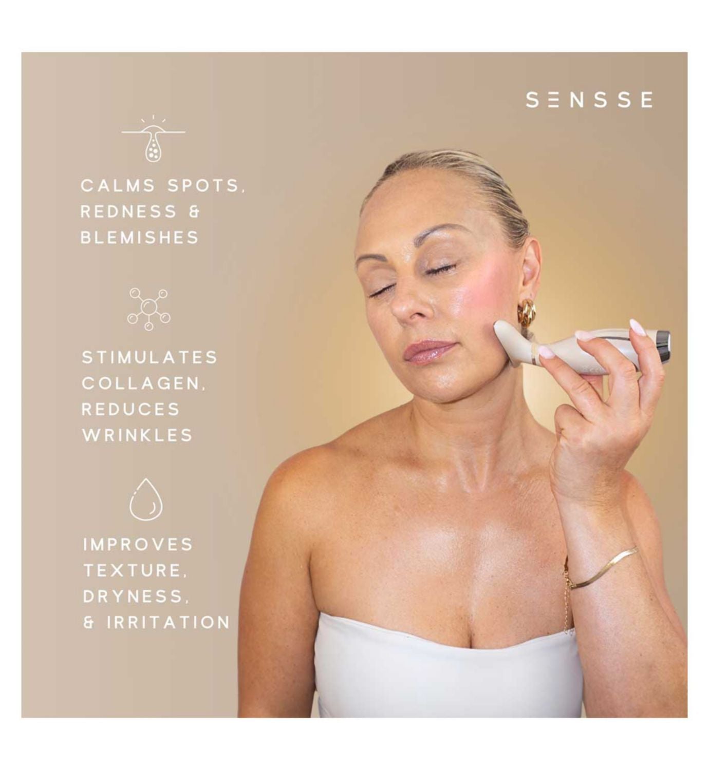 Sensse SkinLift LED face and neck toner device, UK version