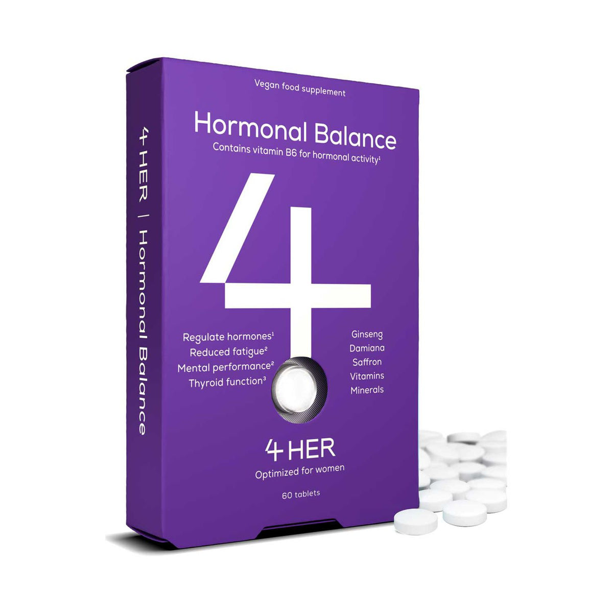4HER Hormonal Balance supplement with Vitamin B6 60 tablets, UK version
