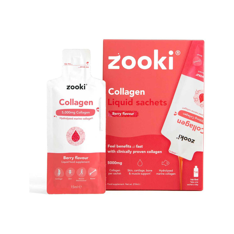 Zooki marine collagen 5000mg berry flavour sachets (British brand)