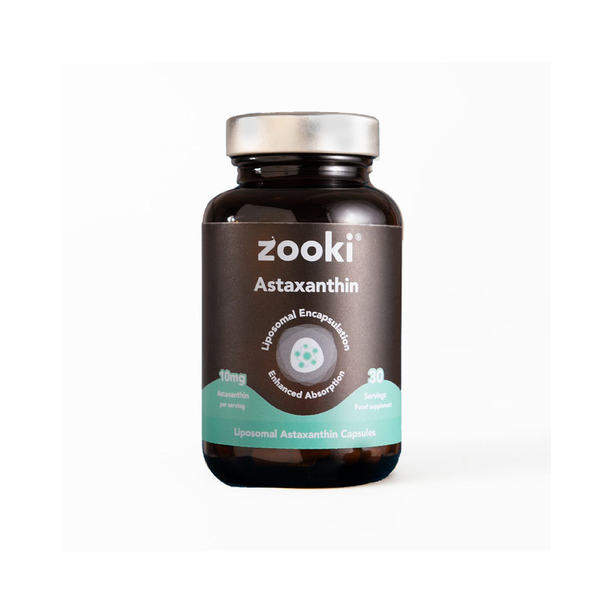 Zooki liposomal astaxanthin 8mg capsules 30 day supply, UK version