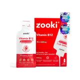 Zooki Vitamin B12 strawberry flavour sachets 14 pack (British brand)