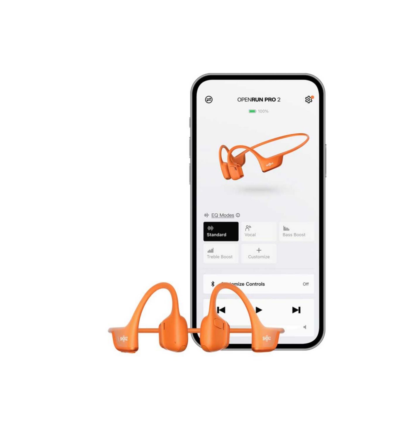 Shokz OpenRun Pro 2 Mini orange headphones (British brand)
