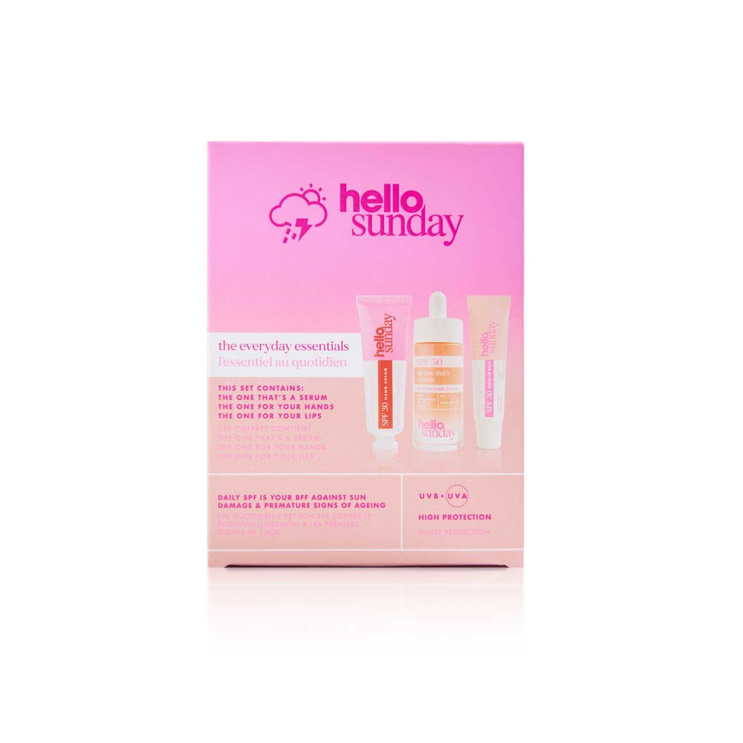 Hello Sunday SPF kit Essentials Bestsellers, UK version