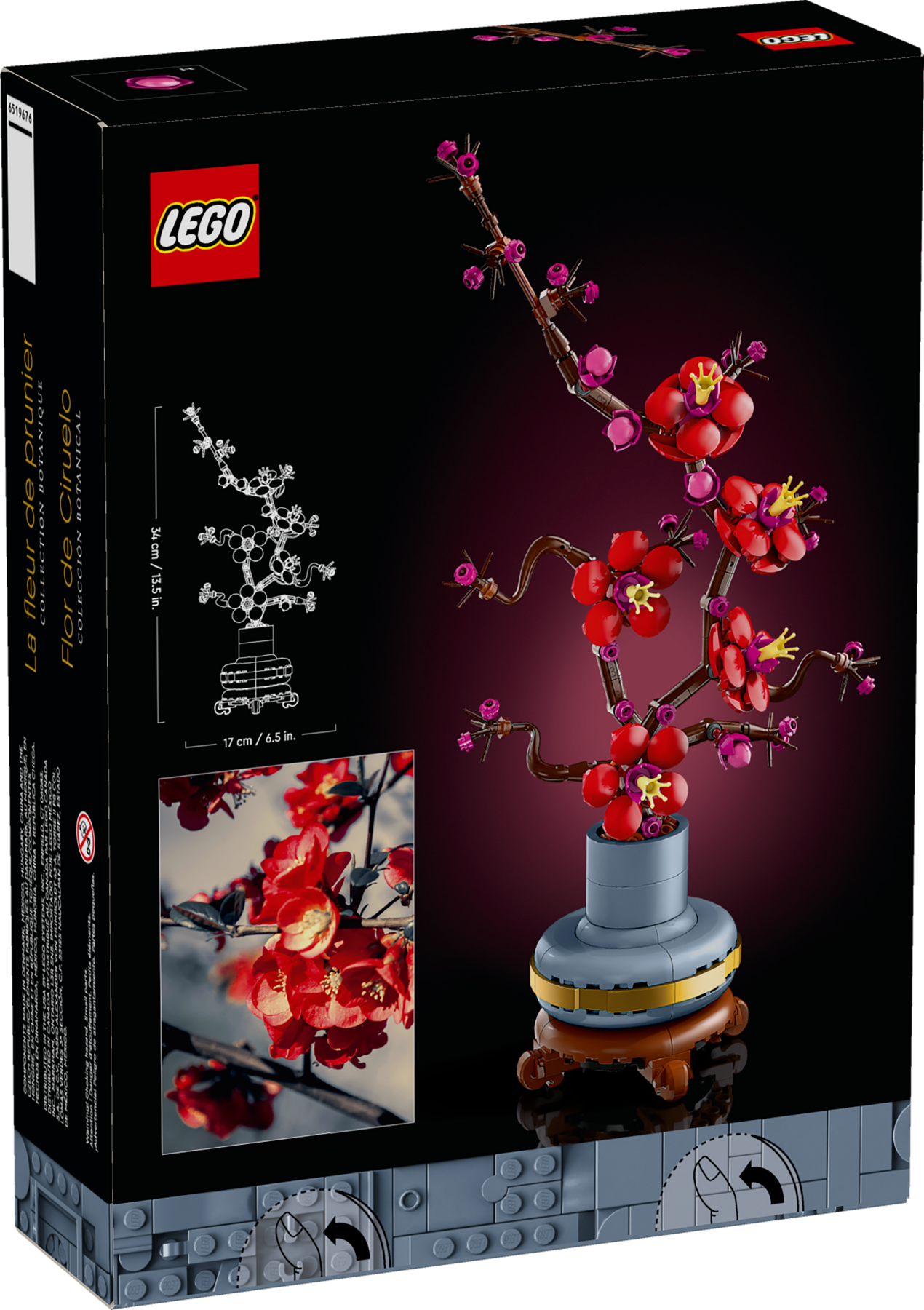 LEGO Plum Blossom Botanicals 327 Pieces, imported from the UK