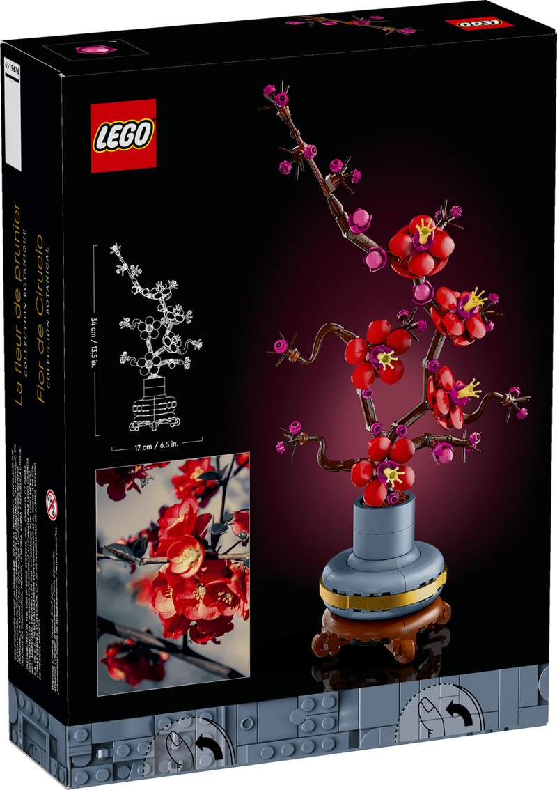 LEGO Plum Blossom Botanicals 327 Pieces, imported from the UK