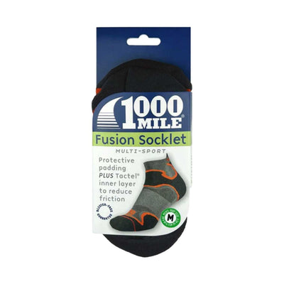 Boots 1000 Mile Fusion Running Socks Repreve Silver Orange - Medium- Buy online at McGrocer