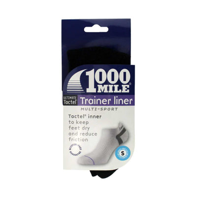Boots 1000 Mile Ultimate Tactel Trainer Liner Double Layer Black Socks - Large- Buy online at McGrocer