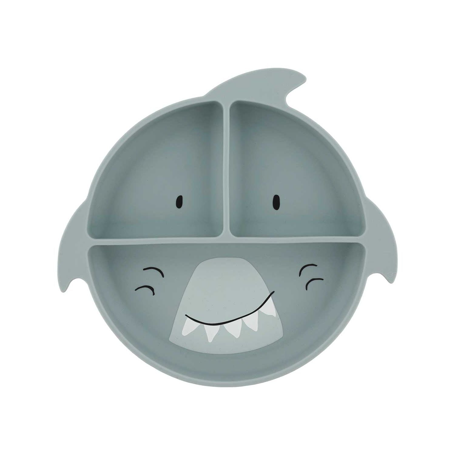 Trixie shark silicone divided plate - British product