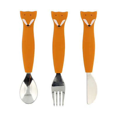Boots Trixie Silicone Cutlery Set Mr Fox- Buy online at McGrocer