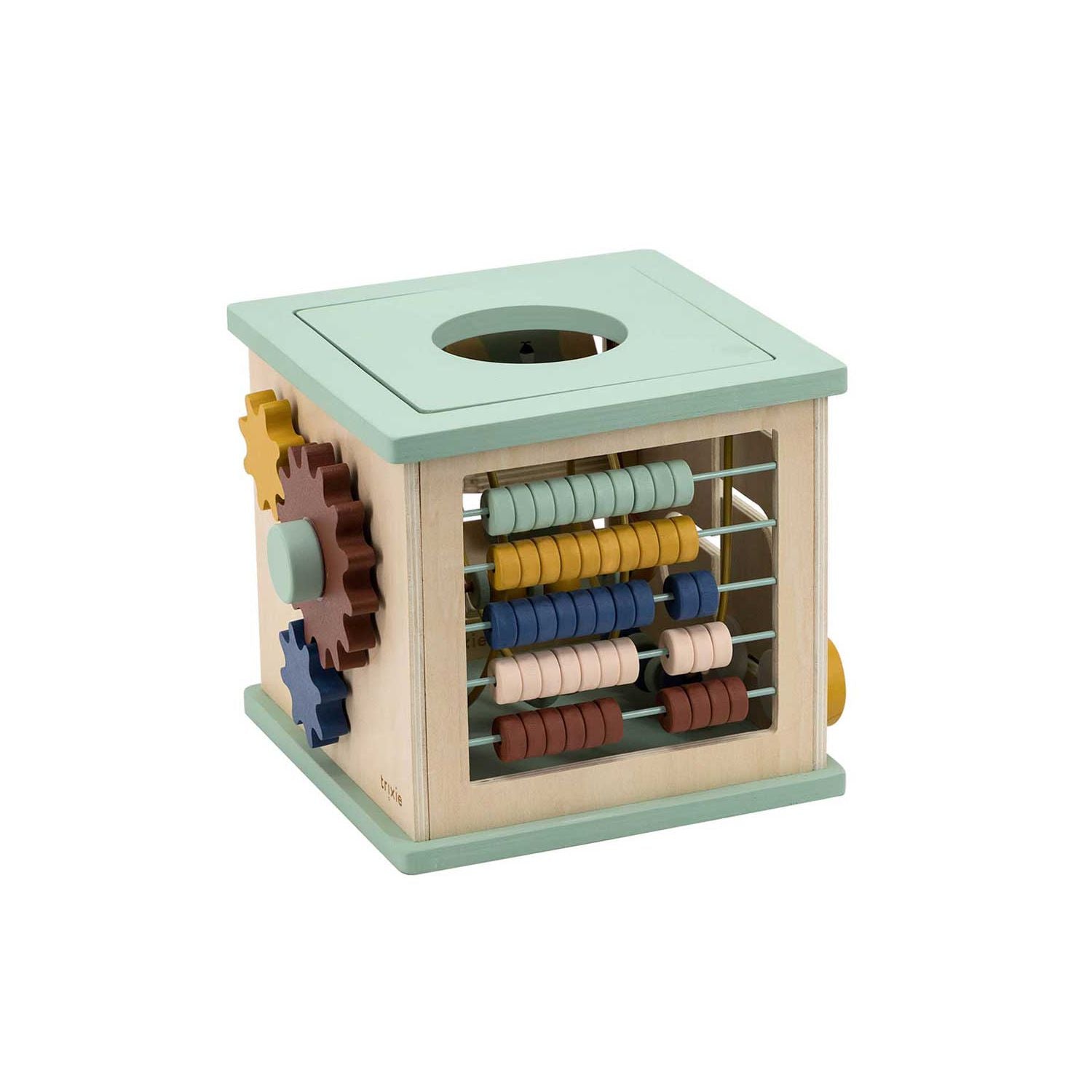Trixie wooden 5-in-1 activity cube (British brand)