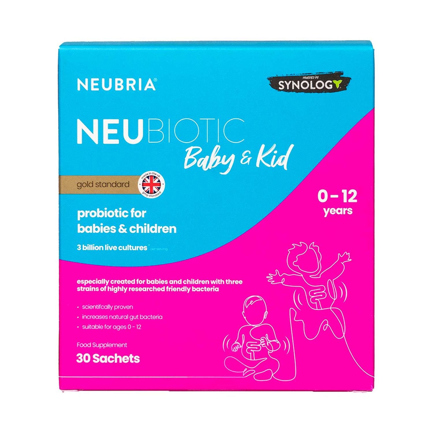 Neubria Neubiotic Baby & Kid gut health stick 30 sachets (British brand)