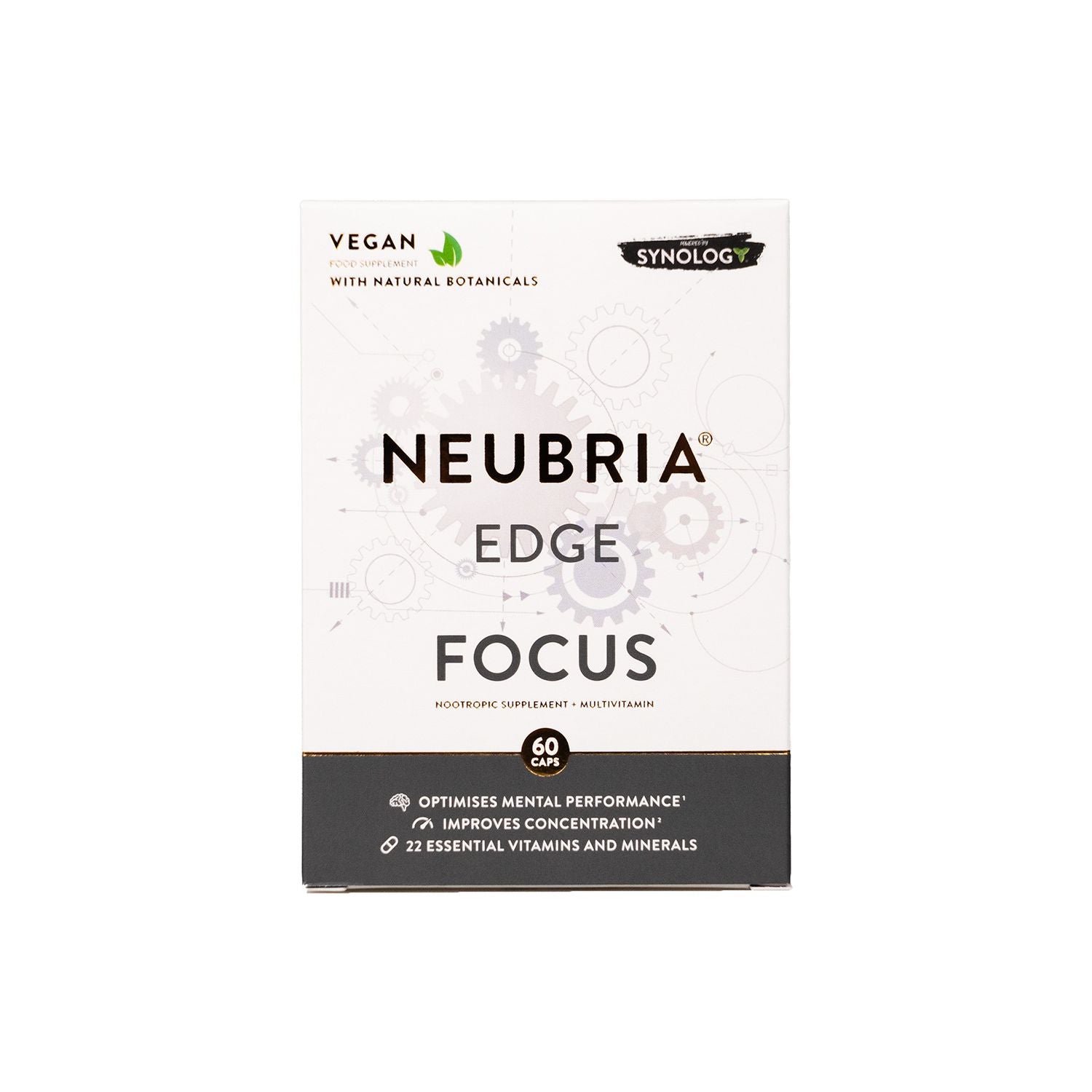 Neubria Edge Focus multivitamin supplement capsules 60 - British product