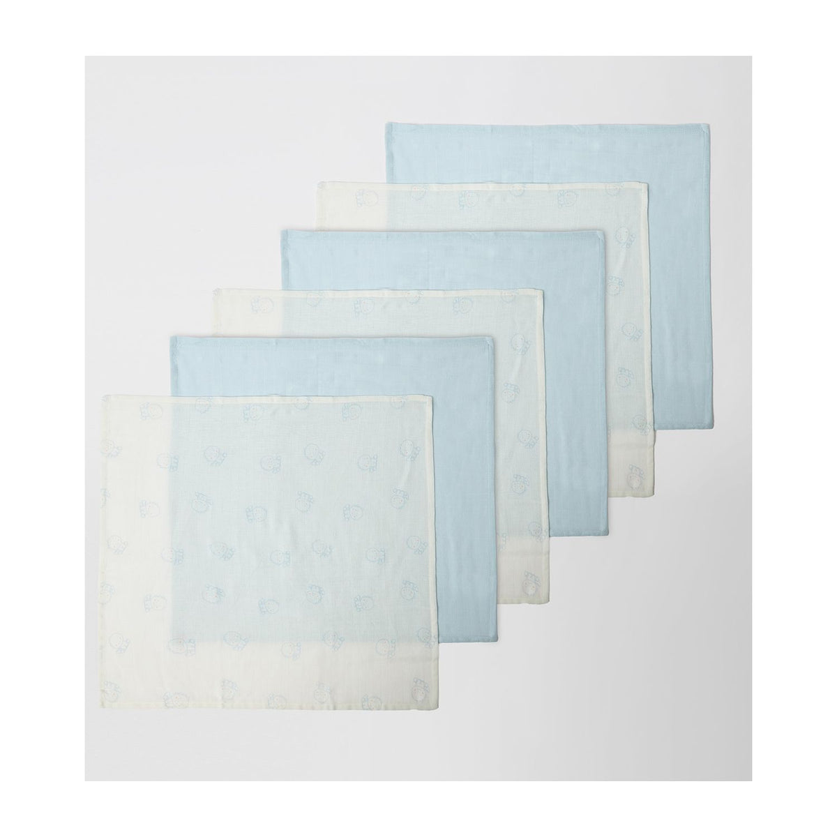 Maybe Baby muslins blue and dinosaur 6 pack (British brand)