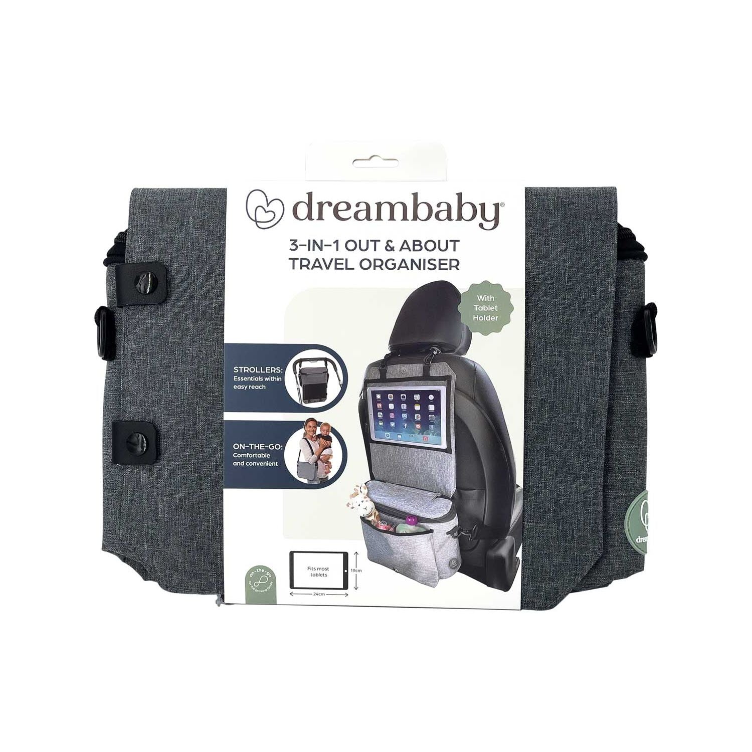 Dreambaby 3 in 1 stroller bag grey, UK version