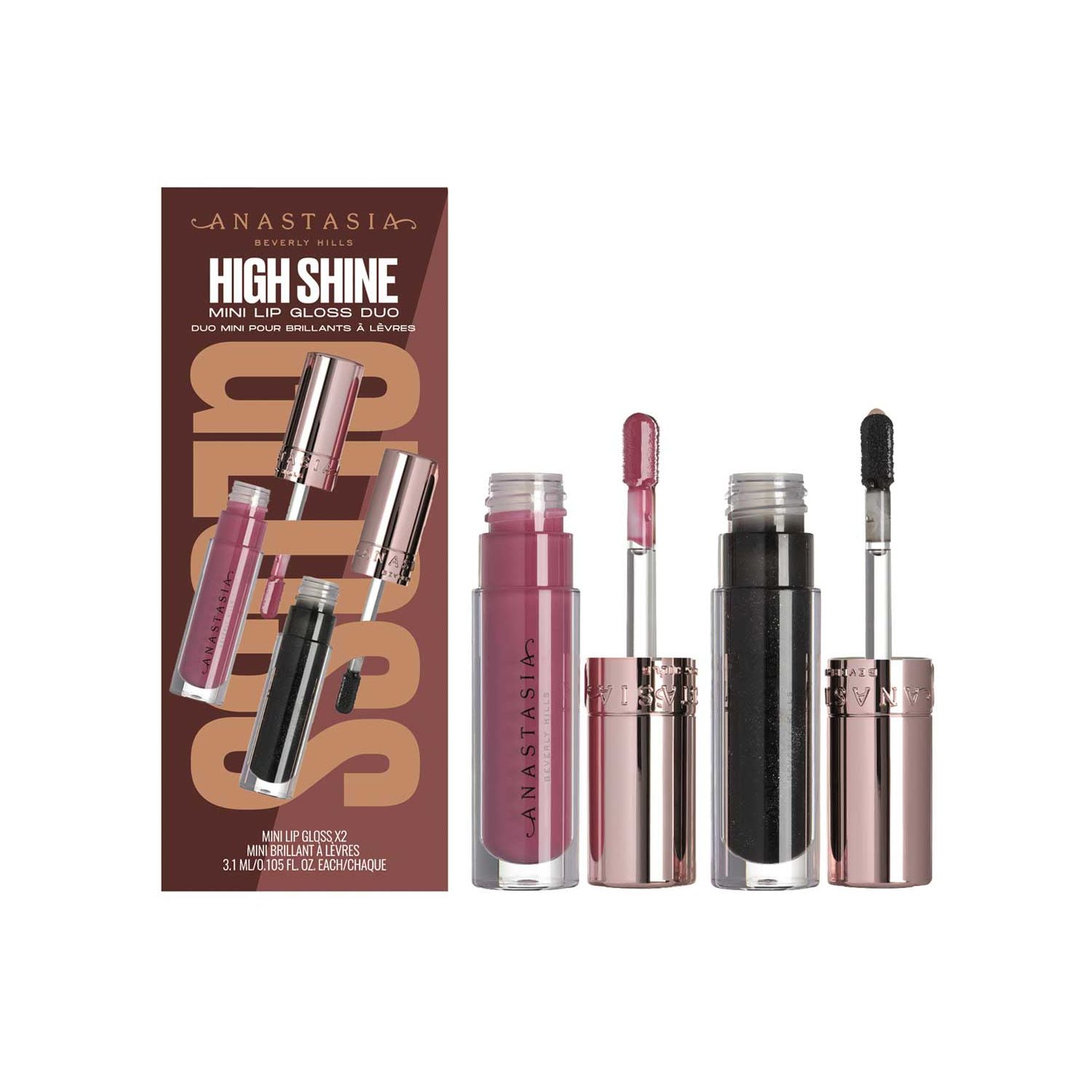Anastasia Beverly Hills mini lip gloss duo Aura + Molten (British brand)