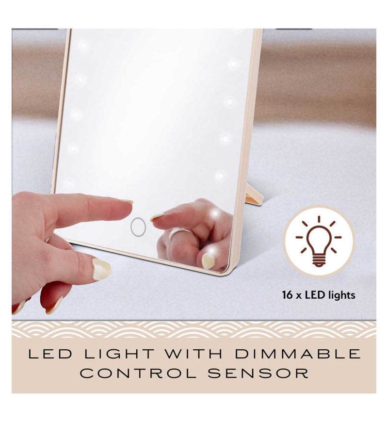Sensio LED mirror and jade roller gift set, UK version