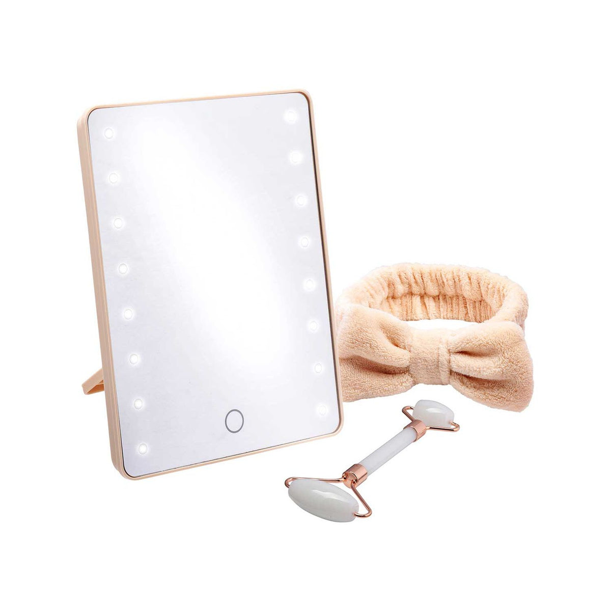 Sensio LED mirror and jade roller gift set, UK version