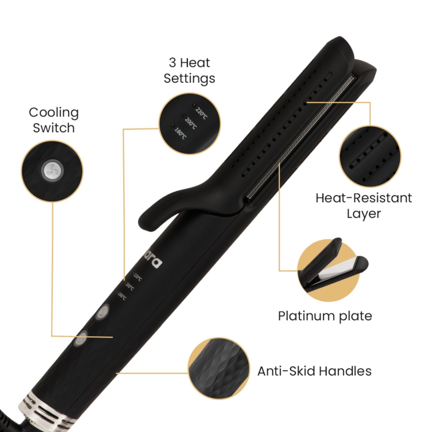 Clara Anti Frizz Platinum Ionic straightener - British product