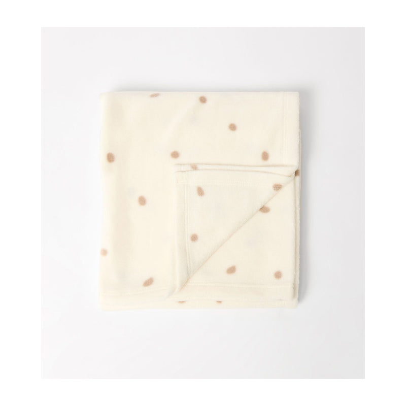 Maybe Baby cream spot baby fleece blanket 90x70 cm, imported from the UK