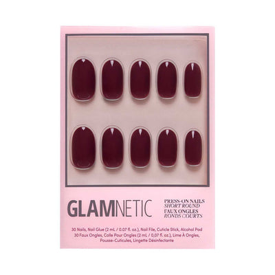 Boots Glamnetic Press On Nail Kit Berry Maroon 30 Count- Buy online at McGrocer