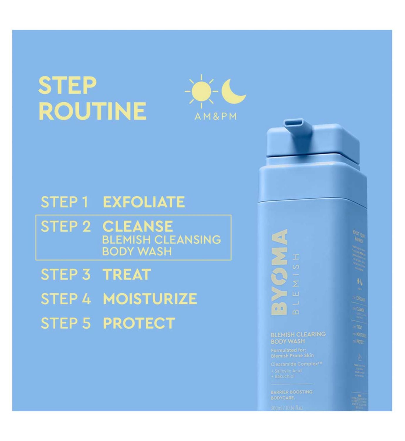 BYOMA blemish clearing body wash 300ml - British product
