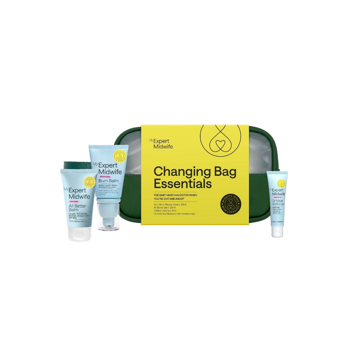 My Expert Midwife changing bag essentials set (British brand)
