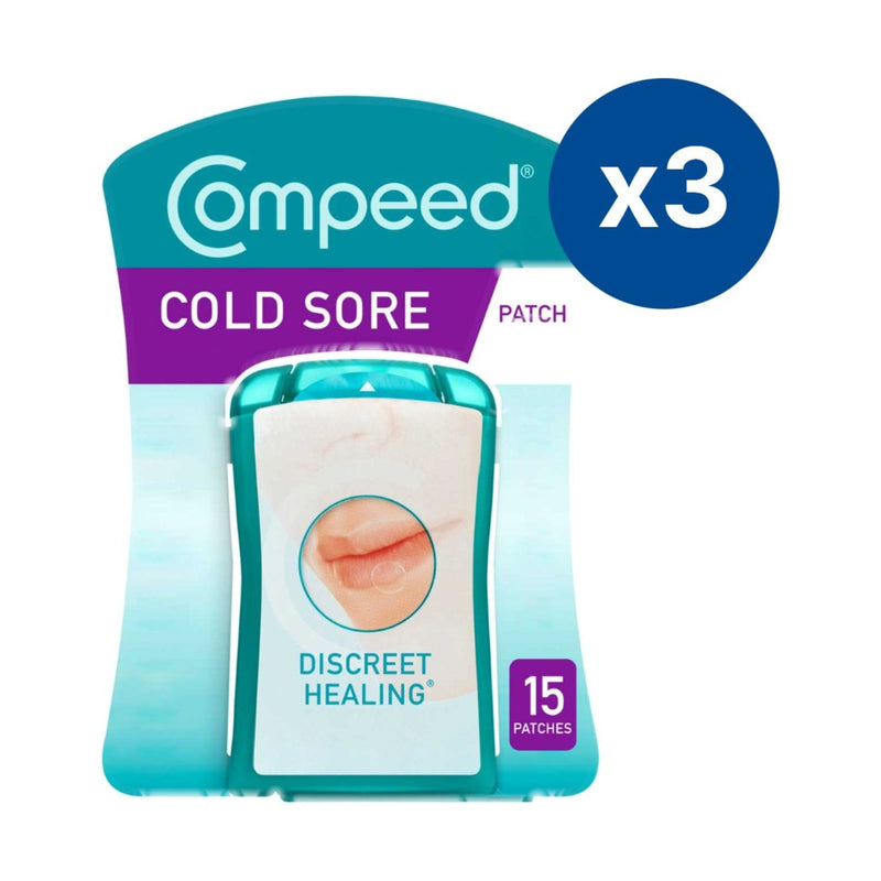 Compeed cold sore patch bundle 15 x 3, imported from the UK