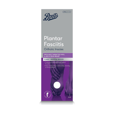 Boots Boots Plantar Fasciitis Orthotic Insoles Small Size 3-5- Buy online at McGrocer