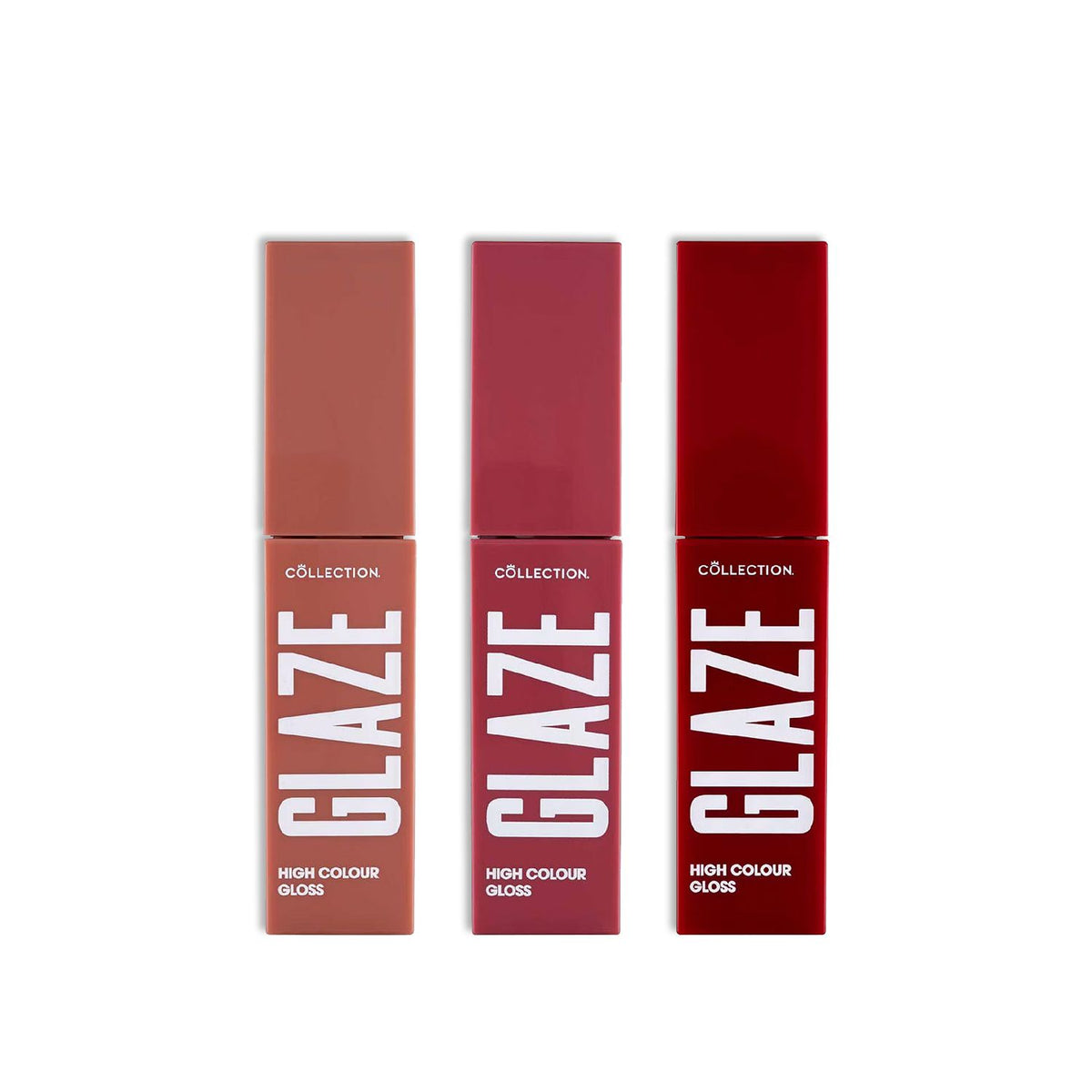 Collection lip gloss bundle with three shades, imported from the UK